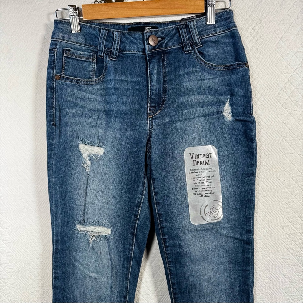 NEW 1822 Denim skinny ankle blue jeans size 6 - Picture 3 of 9